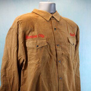 Kansas City Chiefs Western Full-Snap Shirt Men's Size XXL